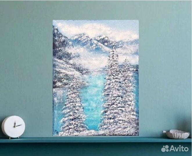 Картина маслом 'Зимняя сказка
