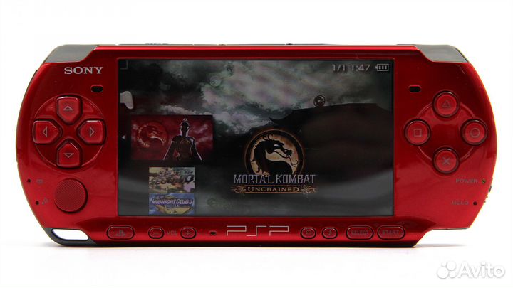 Sony PSP 3008 Красная + 150 Игр