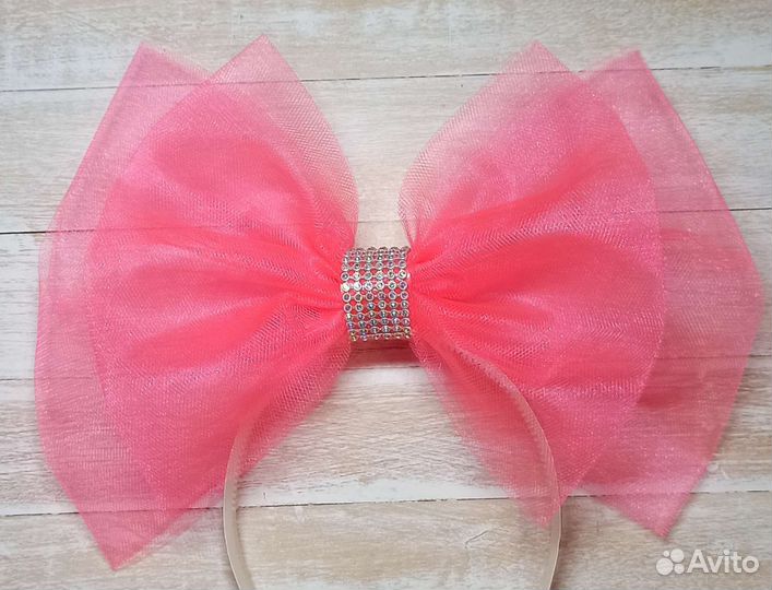 Новый ободок - большой бант к костюму 