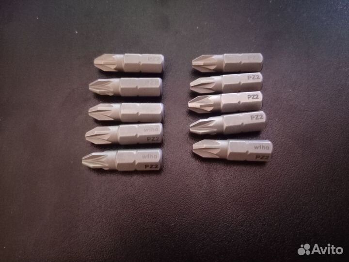 Биты отверточные вставки Wiha PZ2 -10 шт