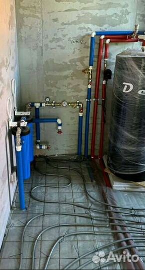 Монтаж отопления и водоснабжения, теплый пол