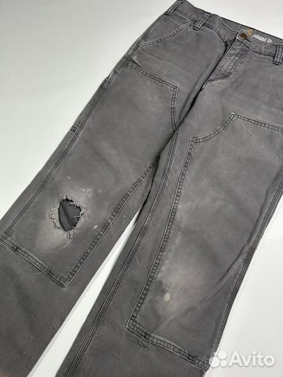 Carhartt double knee pant distressed work wear