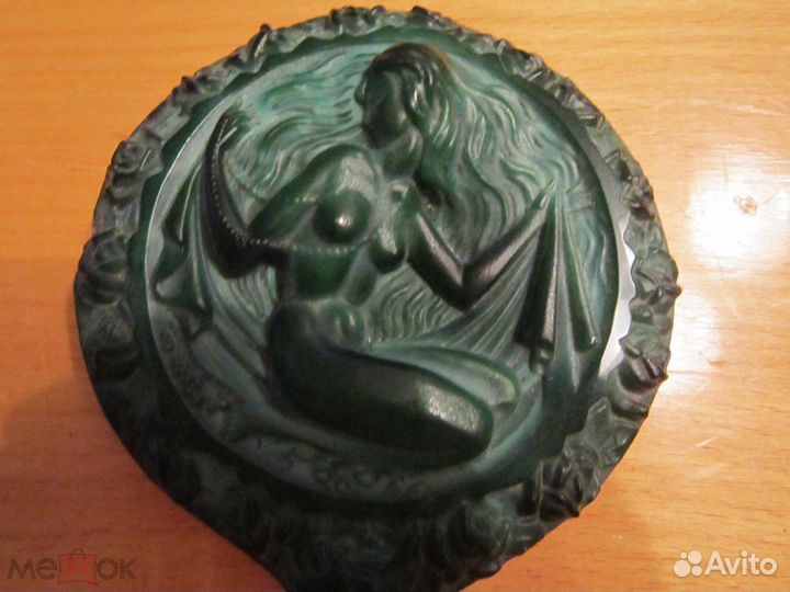 Зеркальце Малахитовое стекло 1930 годы