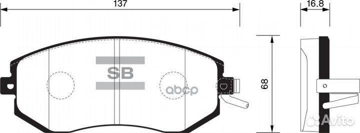 Колодки тормозные передние SP1553 Sangsin brake