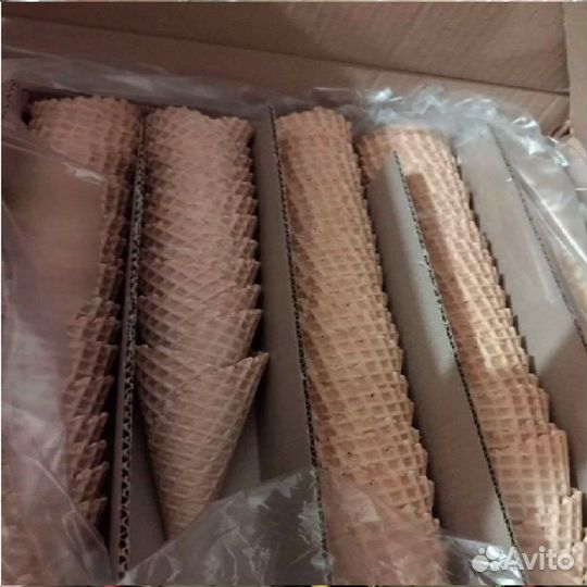 Вафельный рожок для мороженого 150 мм цветное ассо