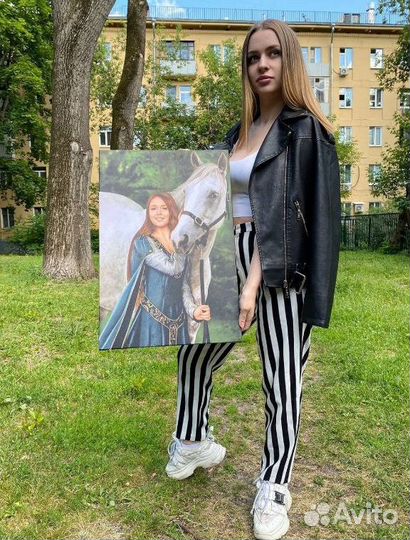 Портрет на холсте по фото,картина на холсте