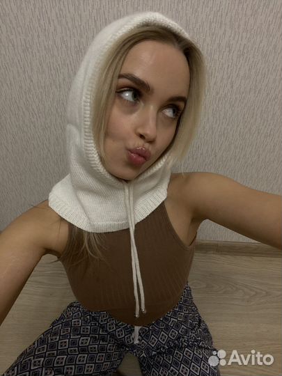 Капор капюшон шапка женская из ангоры