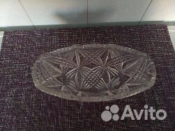 Салатник хрустальный ладья