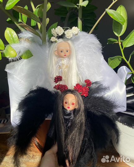 Куклы баболи ооак ангел и демон, baboliy ooak