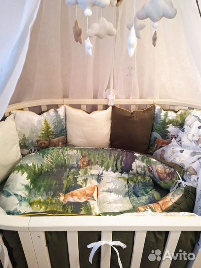 Бортики в детскую кроватку