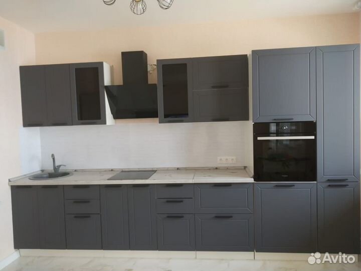Кухонный гарнитур новый модульный серый
