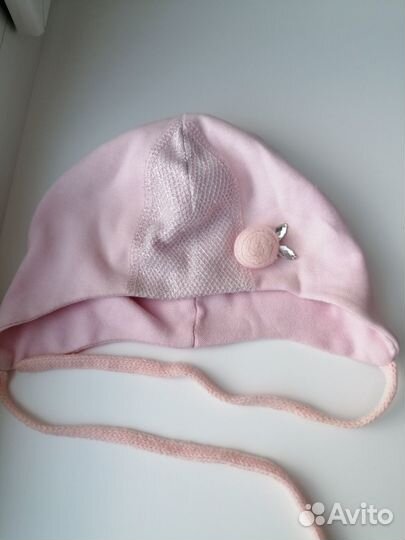 Шапочка Журавлик для девочки 46-48 трикотажная
