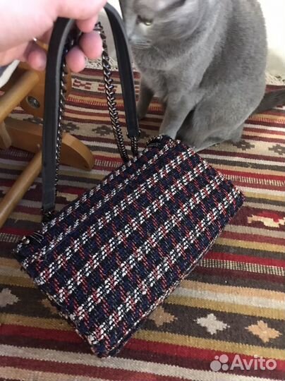 Твидовая сумка zara