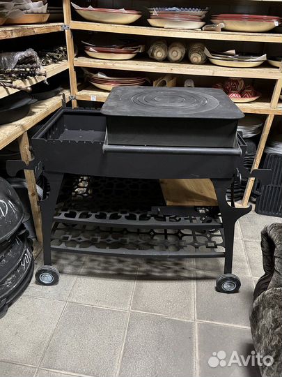 Мангал с крышкой барбекю