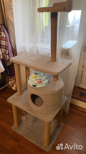 Когтеточка домик для кошки бу