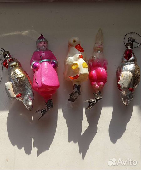 Елочные игрушки СССР на прищепке