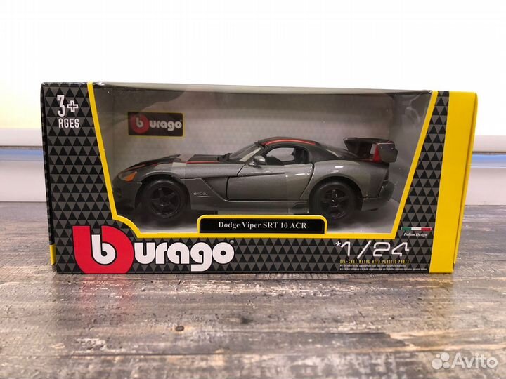 Bburago 1:24 - Dodge Viper SRT 10 ACR - Серый
