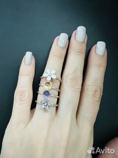 Кольца и серьги Pandora