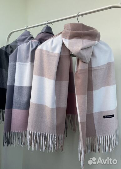 Палантин шарф кашемир бежевый Cashmere beige