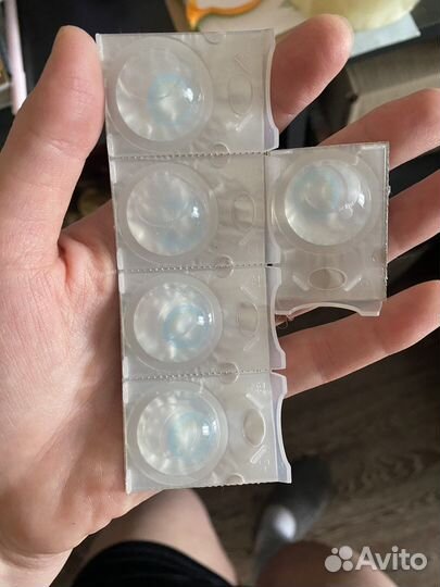 Мягкие линзы miusou минус 9 цвет голубой