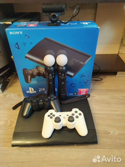 Sony ps3 500гб HEN 40 игр + 2 геймпада