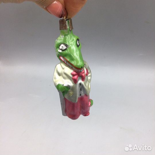 Елочная игрушка СССР крокодил