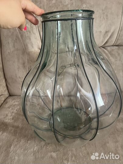 Ваза напольная, стекло