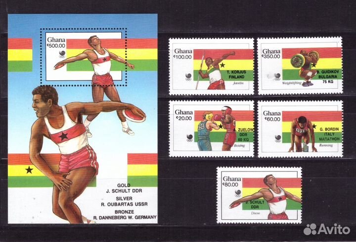 Гана, 1988. Олимпиада - Сеул (серия+блок)