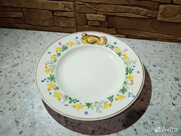 Тарелка детская лфз курочка и цыплята