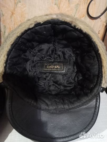 Кепка мужская натуральная кожа