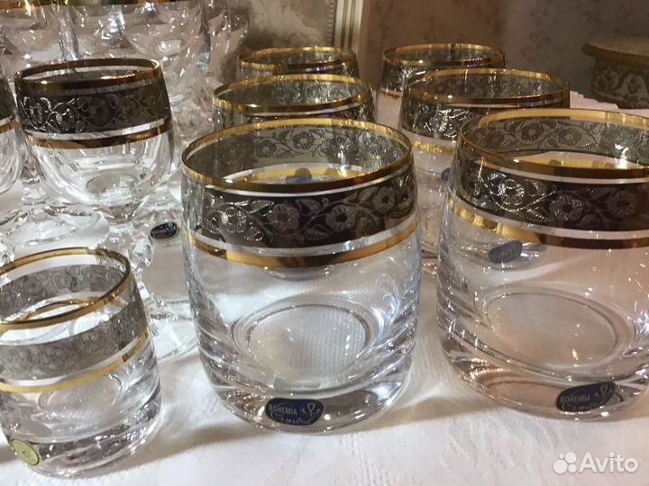 Фужеры рюмки стопки стаканы бокалы Чехия Богемия