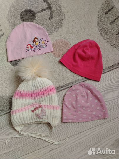 Шапки для девочки 48-54см
