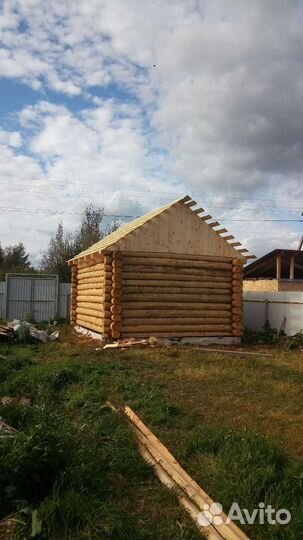 Срубы бань с установкой под крышу