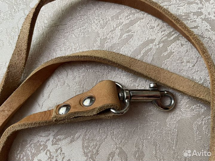 Поводок для собак 1,5 m кожа нат