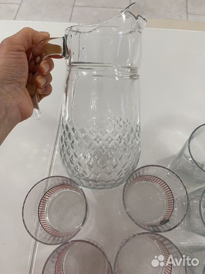 Набор графин, стаканы и креманки