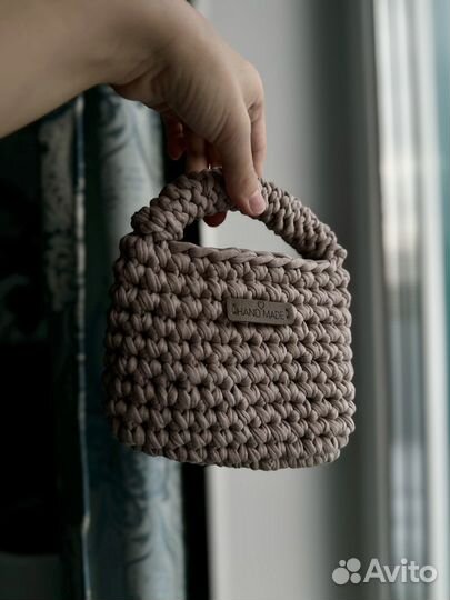 Вязанная мини сумка