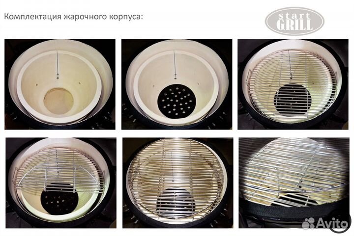 Керамический гриль-барбекю Start grill-12 черный