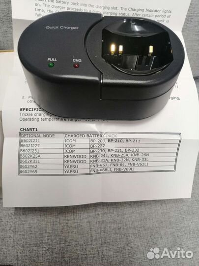 Адаптер З/У Icom, Kenwood