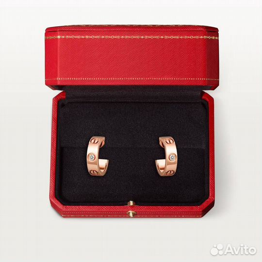 Cartier love серьги золото