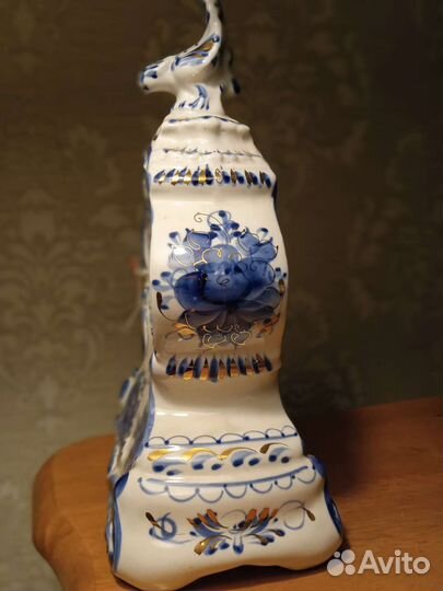 Фарфоровые часы Гжель