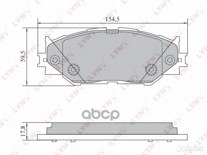 Колодки тормозные дисковые перед BD7589 LYN