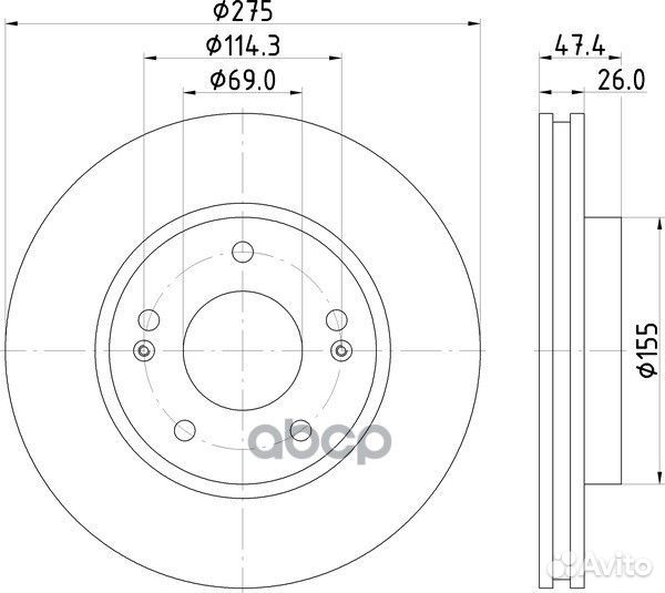 Диск тормозной перед ND6027K nisshinbo