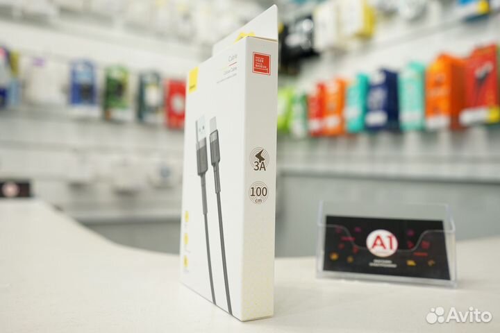 Кабель Baseus Cafule USB - Type-C Grey+Black 1м