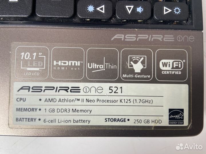 Ноутбук (нетбук) acer aspire one