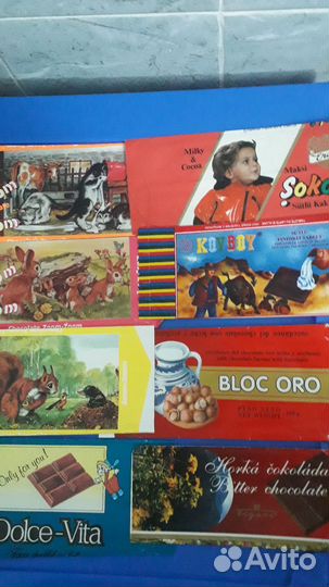 Обёртки от импортного шоколада 90 годов