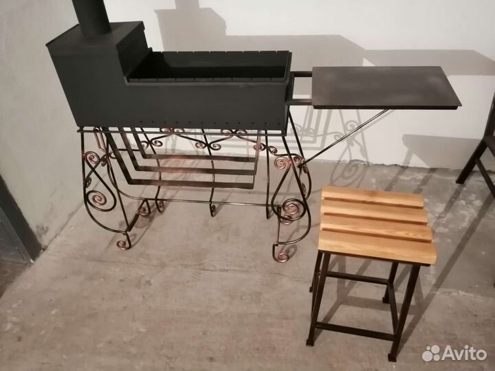 Мангал с трубой