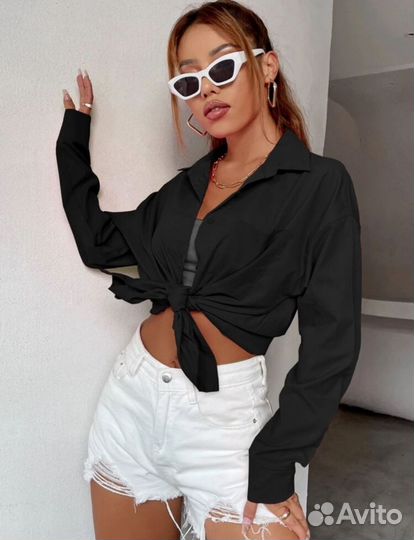 Рубашка женская черная 42 44 46 48