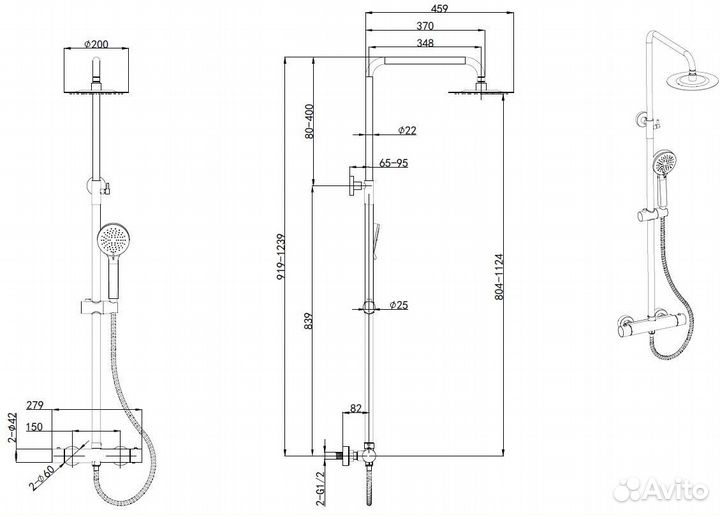 Allen Brau 5.E1A11-31 Душевая стойка