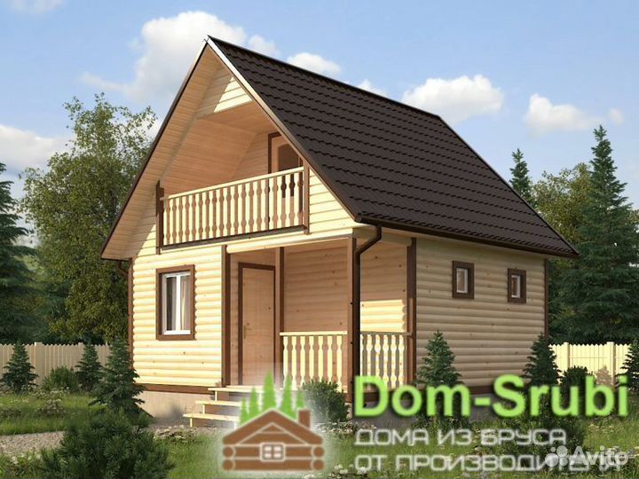 Подпорожье-Хорошая надёжная Баня из бруса Б-14 6х6