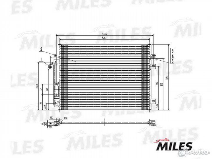Рено Логан Радиатор кондиционера
